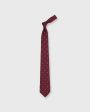 Silk Club Tie in Bourdeaux Dutch Griffin Crest Fashion