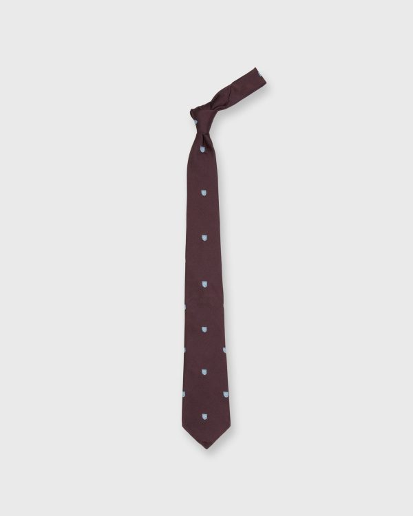 Silk Club Tie in Oxblood Sky Shield Cheap