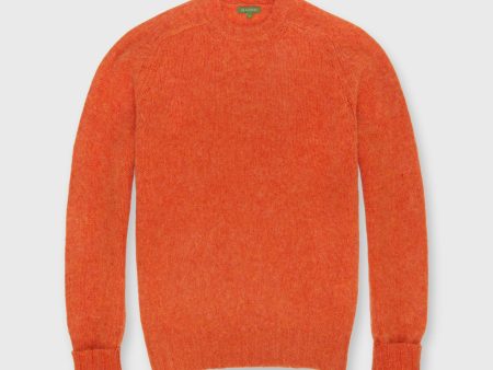 Washed Crewneck Sweater in Ginger Shetland Wool Sale