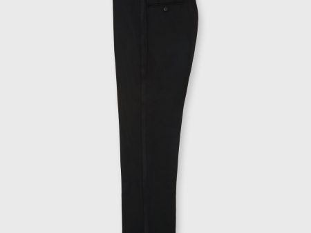 Tuxedo Trouser in Black Plainweave Online now